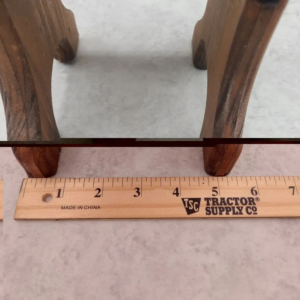 Vintage Wooden Doll School Desk Chair - Handmade Miniature Furniture Decor
